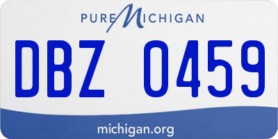 MI license plate DBZ0459