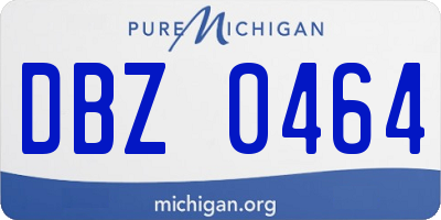 MI license plate DBZ0464