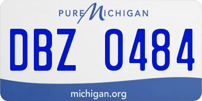 MI license plate DBZ0484