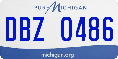 MI license plate DBZ0486