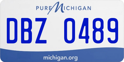 MI license plate DBZ0489