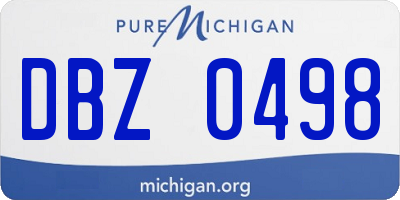 MI license plate DBZ0498