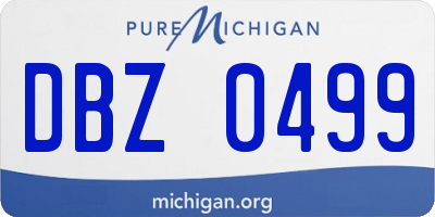 MI license plate DBZ0499
