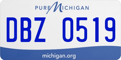MI license plate DBZ0519