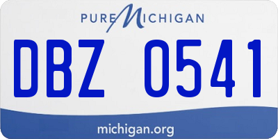 MI license plate DBZ0541