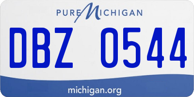 MI license plate DBZ0544