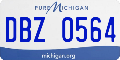 MI license plate DBZ0564