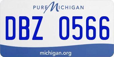 MI license plate DBZ0566