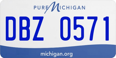 MI license plate DBZ0571