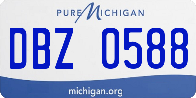 MI license plate DBZ0588