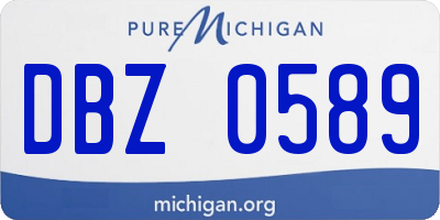 MI license plate DBZ0589