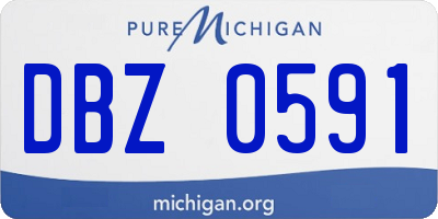 MI license plate DBZ0591