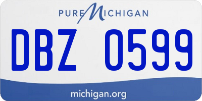 MI license plate DBZ0599