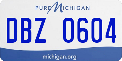 MI license plate DBZ0604