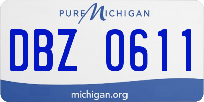 MI license plate DBZ0611