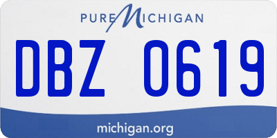 MI license plate DBZ0619