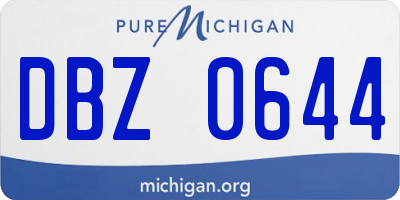 MI license plate DBZ0644