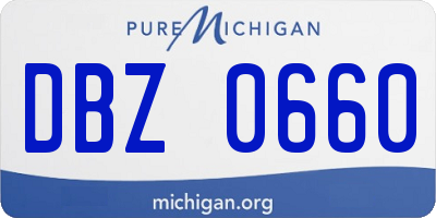 MI license plate DBZ0660