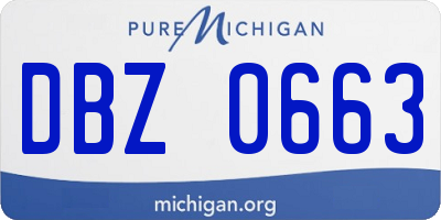 MI license plate DBZ0663