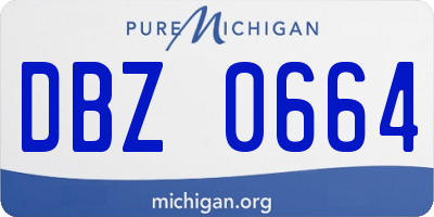 MI license plate DBZ0664