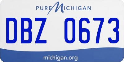 MI license plate DBZ0673