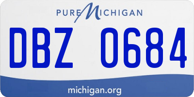 MI license plate DBZ0684