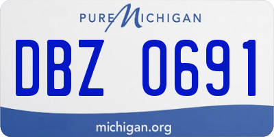 MI license plate DBZ0691