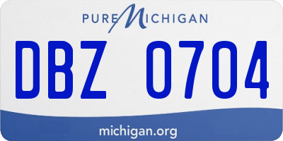MI license plate DBZ0704