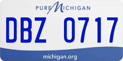 MI license plate DBZ0717