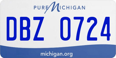 MI license plate DBZ0724