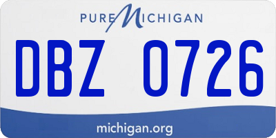 MI license plate DBZ0726
