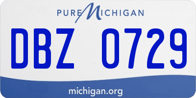 MI license plate DBZ0729