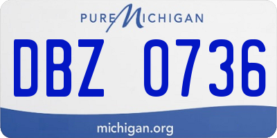 MI license plate DBZ0736