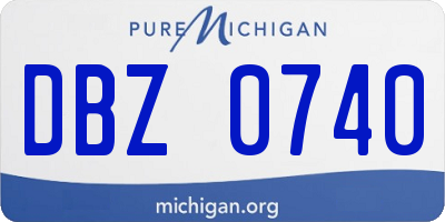 MI license plate DBZ0740
