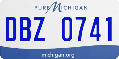 MI license plate DBZ0741