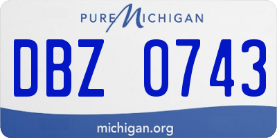 MI license plate DBZ0743
