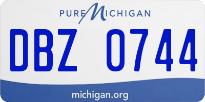 MI license plate DBZ0744