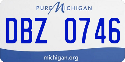 MI license plate DBZ0746