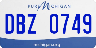 MI license plate DBZ0749