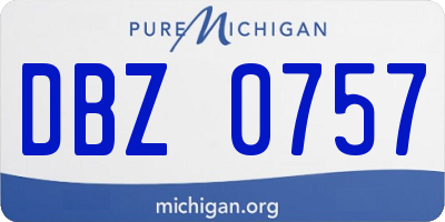 MI license plate DBZ0757