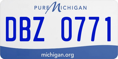 MI license plate DBZ0771