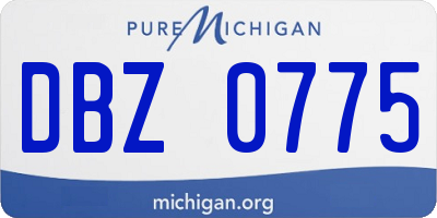 MI license plate DBZ0775