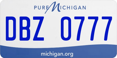 MI license plate DBZ0777