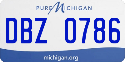 MI license plate DBZ0786