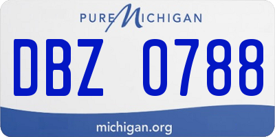 MI license plate DBZ0788