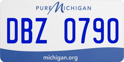 MI license plate DBZ0790