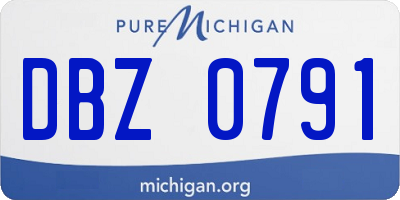 MI license plate DBZ0791
