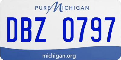 MI license plate DBZ0797