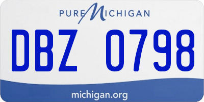 MI license plate DBZ0798