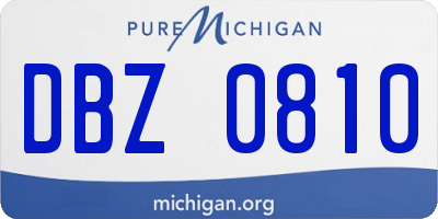 MI license plate DBZ0810